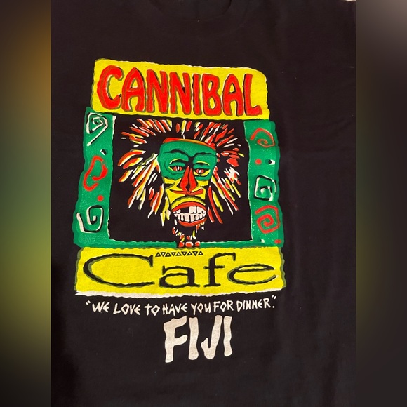 🇫🇯 🥩 Cannibal Cafe We ❤️ To Have You For Dinner Fiji US XL Tee Shirt 🥩 🇫🇯 - Picture 4 of 9